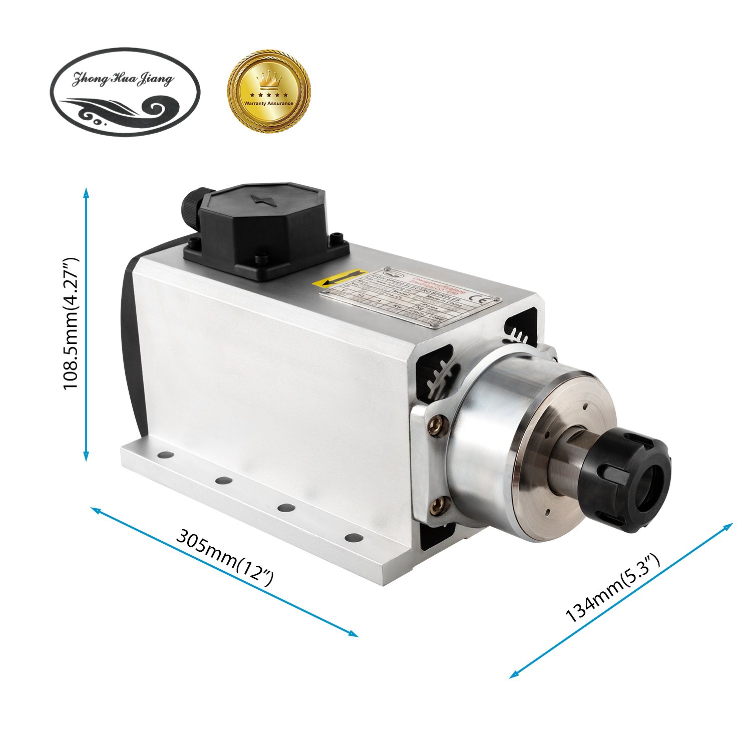 0.4kW Air Cooled CNC Spindle Motor Kit With Mach3 PWM Controller & Mount