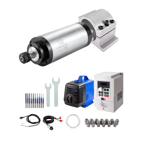 Zhong Hua Jiang ER20 3KW 220V/380V Quiet Water Cooled CNC Spindle Motor With VFD Kit for CNC Router Engraving Machine