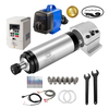 CNC Spindle Motor Kits, 110V 2.2KW Water Cooled Spindle Motor +2.2KW VFD+Φ80mm Clamp Mount +Water Pump+ Water Hose+13PCS ER20 Collet + Drill Bits+ Wire +wrenches for CNC Router Machine