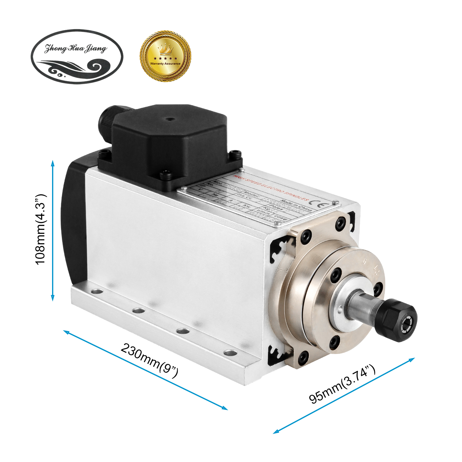 cnc vreteno vzduchom chladené vreteno 0,8KW-6