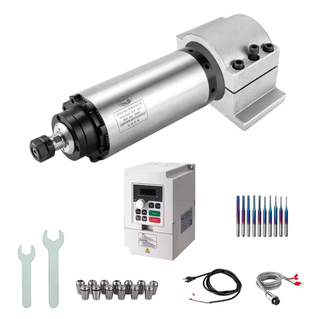Zhong Hua Jiang ER20 3KW 4 Bearings 220V/380V Air Cooled CNC Spindle Motor With VFD Kit for CNC Router Engraving Machine