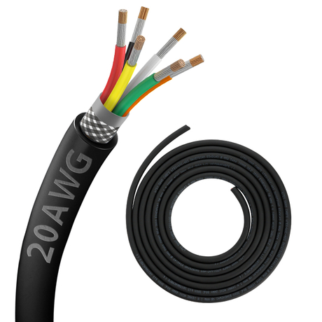 Zhong Hua Jiang UL2464 20AWG 20/6 6 Core Cable Speaker Wire CNC Shielded Wire for CNC Router Machine CNC VFD Spindle, 3D Printer