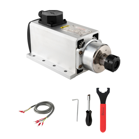 4KW Air Cooled Spindle Square CNC Spindle Motor ER25