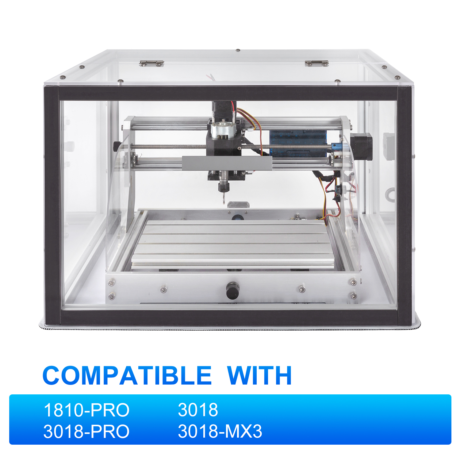 Acrylic CNC Enclosure 510 x 455 x 335 mm Compatible with CNC Router Machine 3018 PRO/3018/3018 MX3/1810 PRO/1610