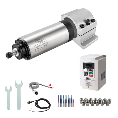 Zhong Hua Jiang ER16 1.5KW 80mm 110V/220V/380V Air Cooled CNC Spindle Motor With VFD Kit for CNC Router Engraving Machine