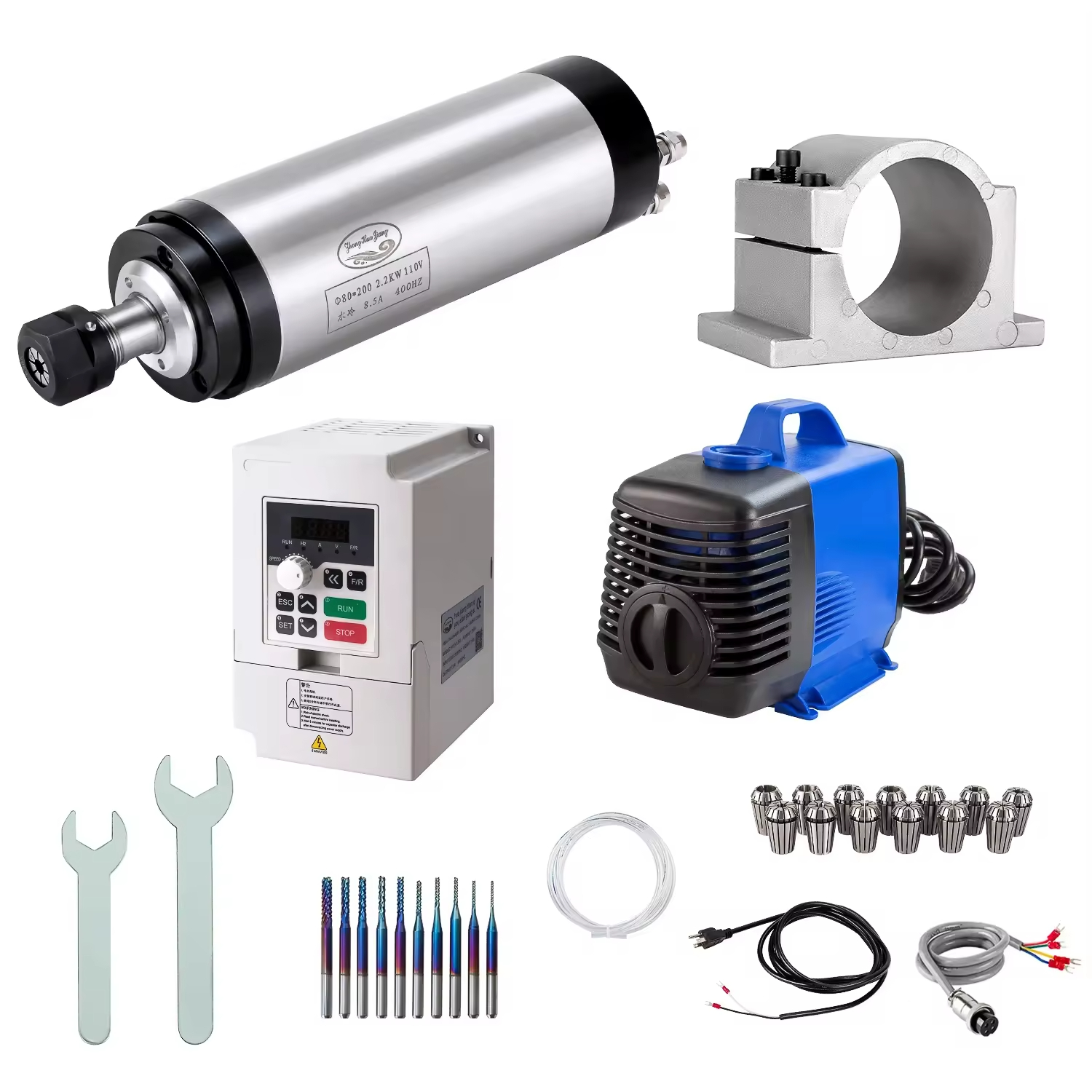 2,2 KW Wasser gekühlt Spindelmotor Kit