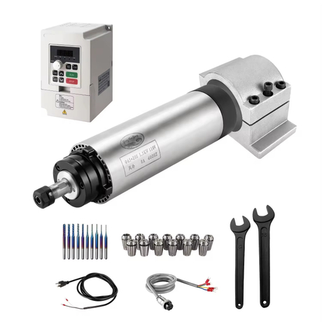 Zhong Hua Jiang ER11 1.5KW 65mm 110V/220V Air Cooled CNC Spindle Motor With VFD Kit for CNC Router Engraving Machine