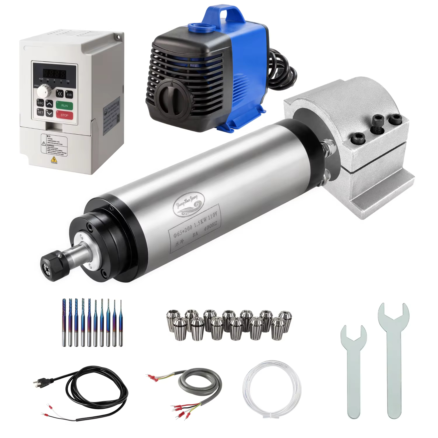 1,5 kW wassergekühltes Spindelmotor Kit