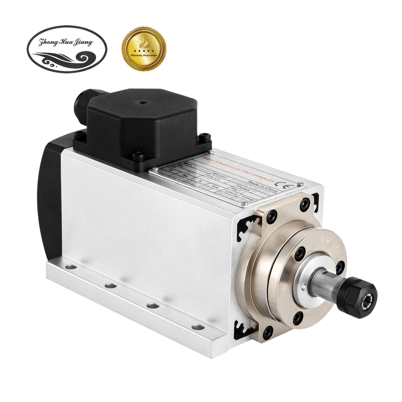 Motor de eixo CNC quadrado refrigerado a ar de 0,8 kw